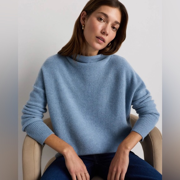 NWOT Quince Mongolian Cashmere Funnel Neck Sweater - Picture 6 of 7